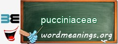 WordMeaning blackboard for pucciniaceae